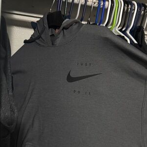 Nike Men's Dark Gray 'Just Do It.' Pullover Hoodie
